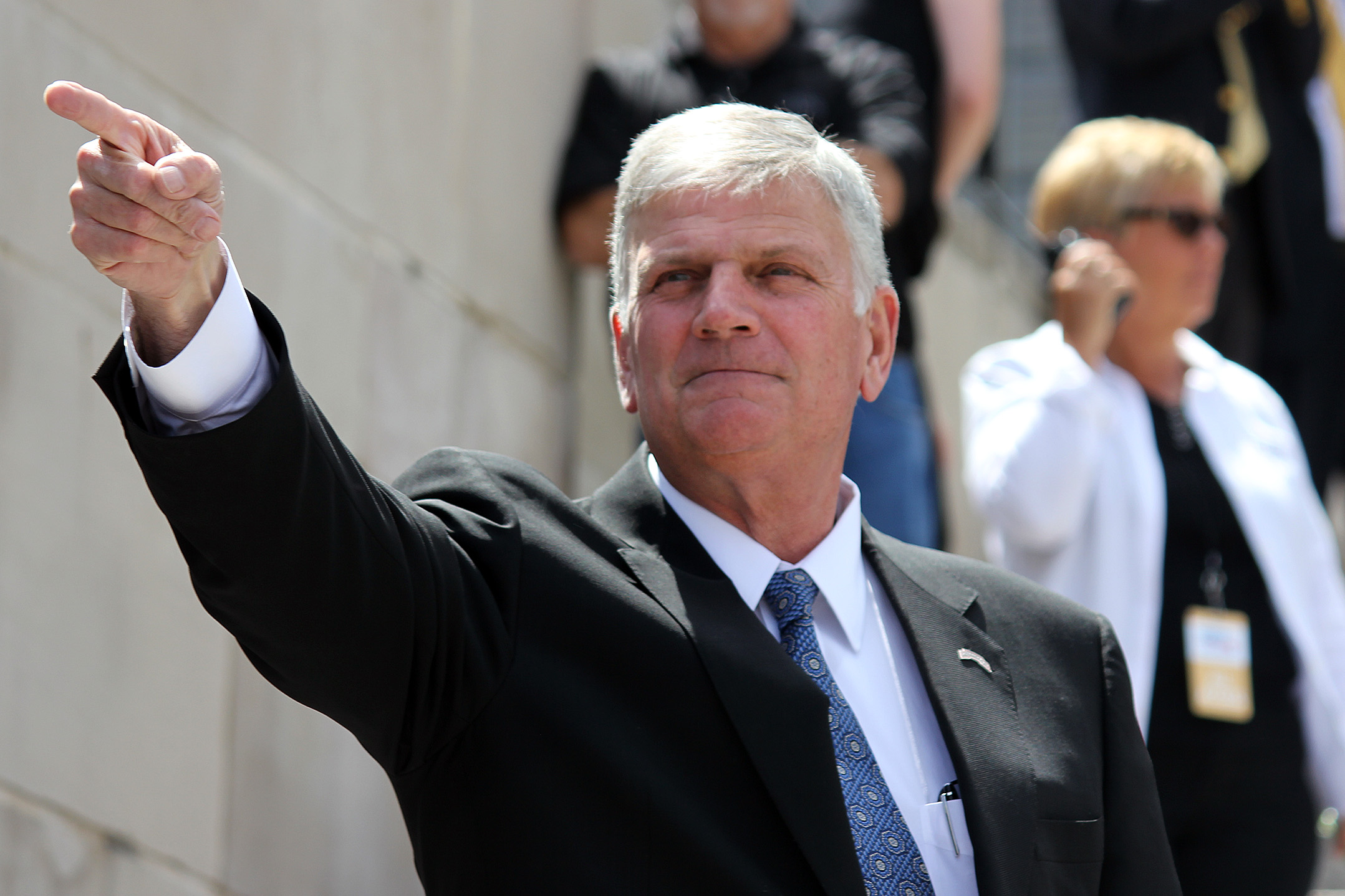 Evangelicals for Harris claims legal threats from Franklin Graham’s lawyers to remove ads